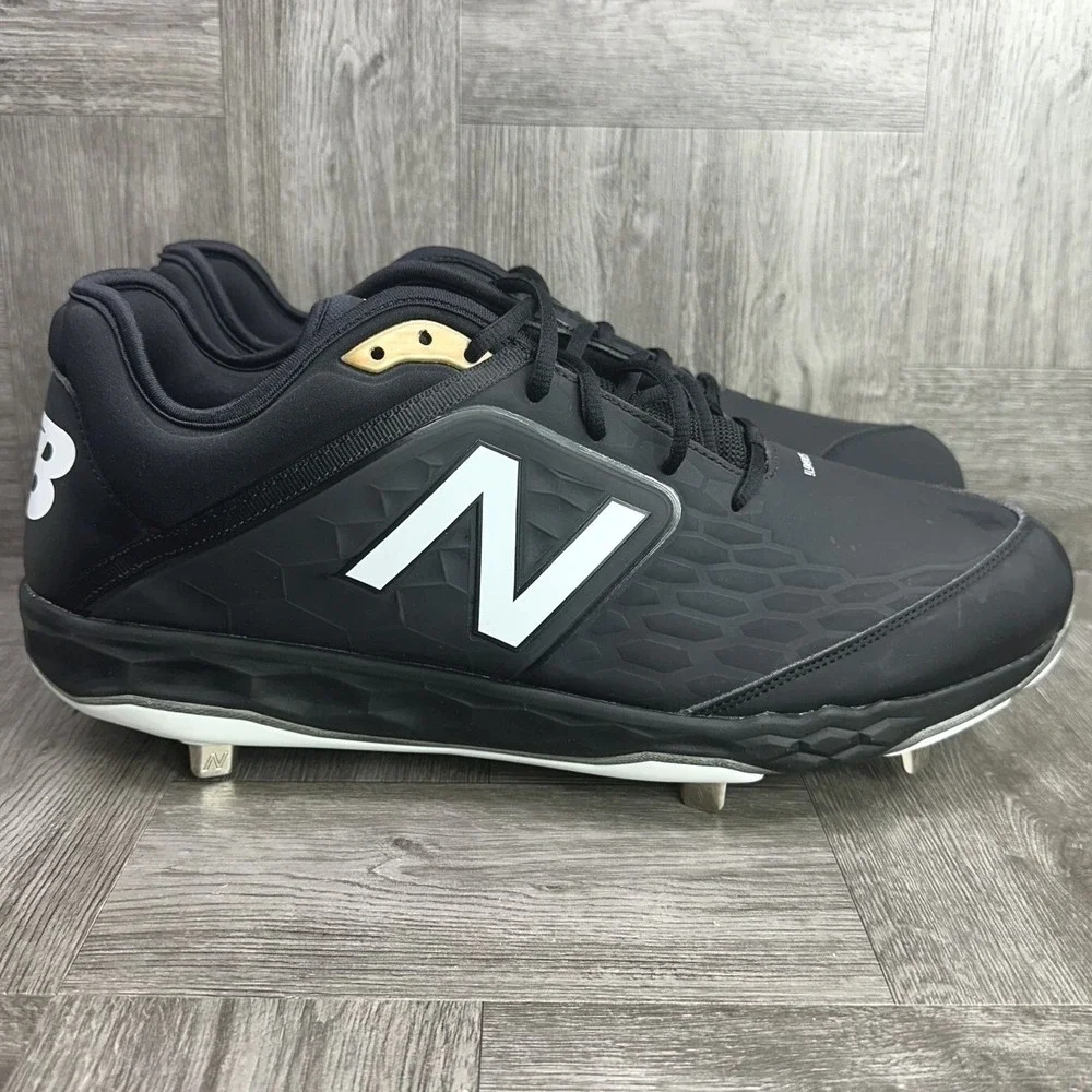 New Balance Baseball Cleats Men 16 Black Fresh Foam 3000v4 L3000SK4 Metal
